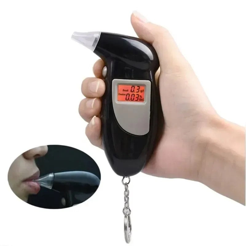 Etilotest digital HOZRO, afisaj LCD, alerta sonora, 4 capete rezerva, alimentare baterii