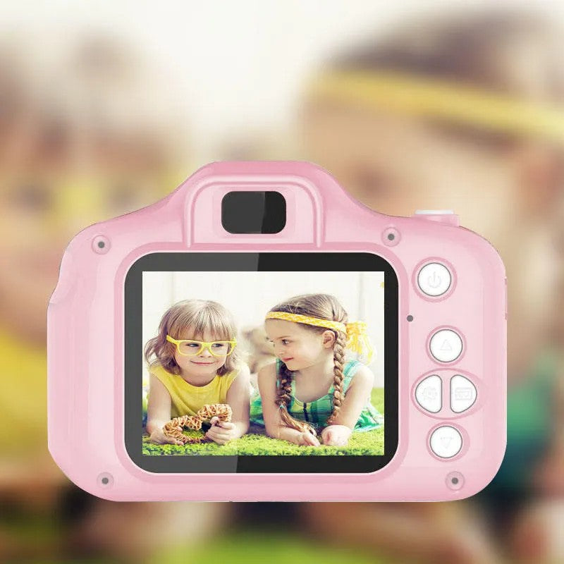 Camera foto interactiva copii full HD, cu 4 jocuri incluse, 7 scene si 4 cadre foto distractive, Roz BESTSELLS