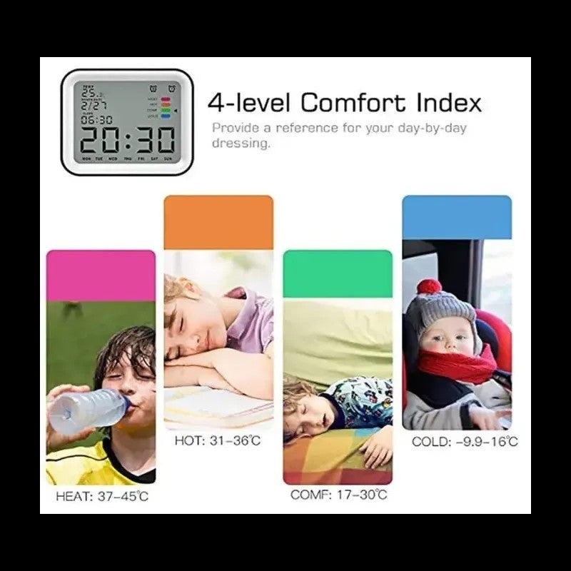 Ceas digital cu setare alarma LCD, cu Snooze Mode pentru alarma, temperatura ambientala, Iluminare de fundal BESTSELLS
