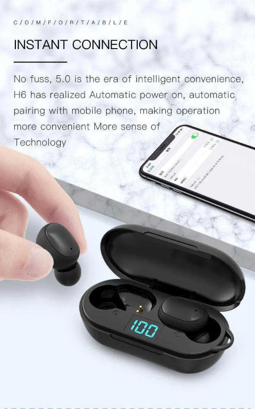 Căști Wireless H6 TWS In-Ear Bluetooth – Sunet de Calitate Superioară și Libertate Fără Fir!&🎶🎧 BESTSELLS