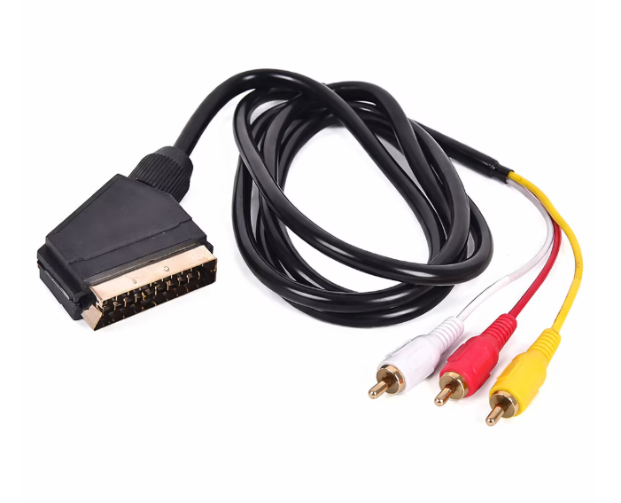 Cablu adaptor SCART la 3 x RCA, Active, 1,2 m, video și audio, EuroSCART la AV tată BESTSELLS