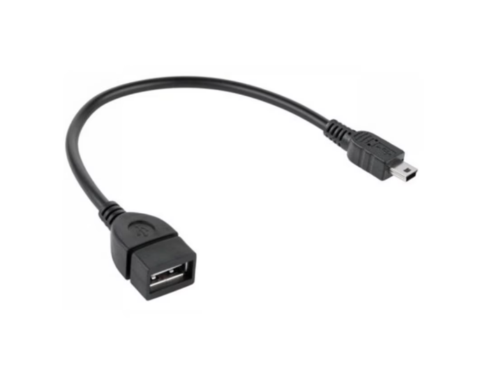 Cablu adaptor OTG mini USB la USB mamă, vedere alternativă