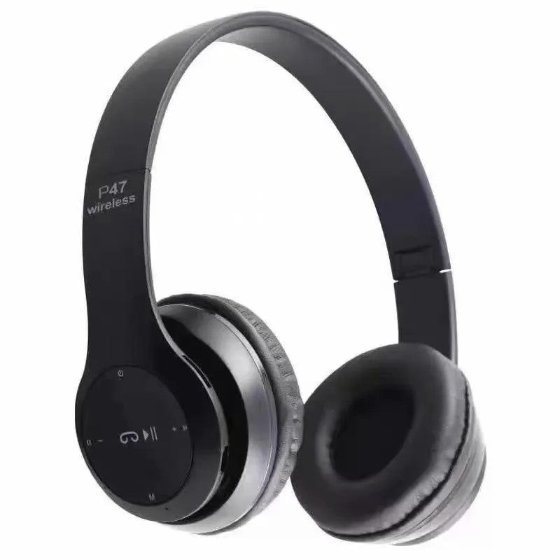 Căști Audio P47 Negre, 5.0+EDR Wireless Bluetooth cu Radio MP3 – Sunet Clar, Confort și Funcționalitate Avansată! 🎶🎧 BESTSELLS