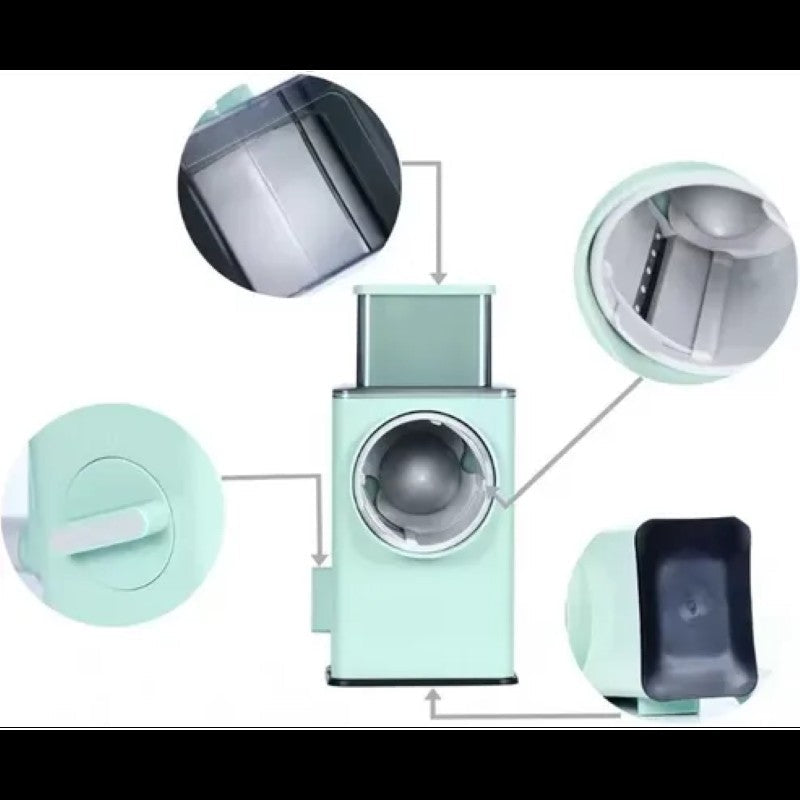 Razatoare multifunctionala, cu manivela 3 in 1, pentru legume/fructe/branzeturi, cu 3 tipuri de lame rotative BESTSELLS