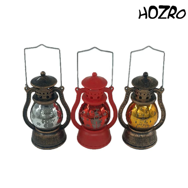 Felinar Decorativ HOZRO, cu Lumina LED Calda, 10 cm, Culoare Argintiu, Model 117-85 – Design Elegant, Perfect pentru Decor de Interior si Exterior, Baterii Incluse HOZRO