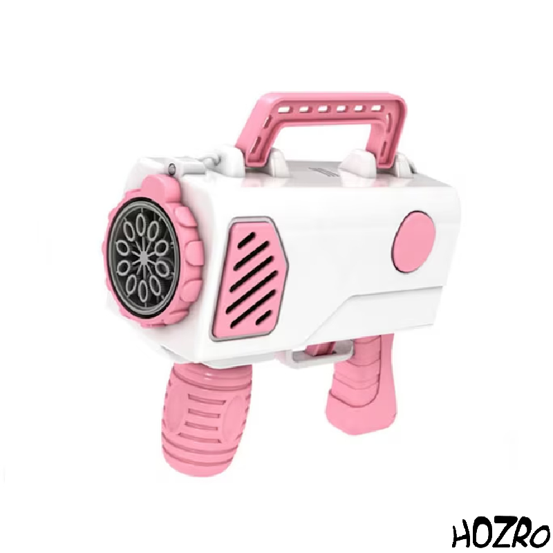 Jucarie pistol baloane de sapun HOZRO, pentru copii, cu 10 orificii, model Bubble Super Gun HOZRO