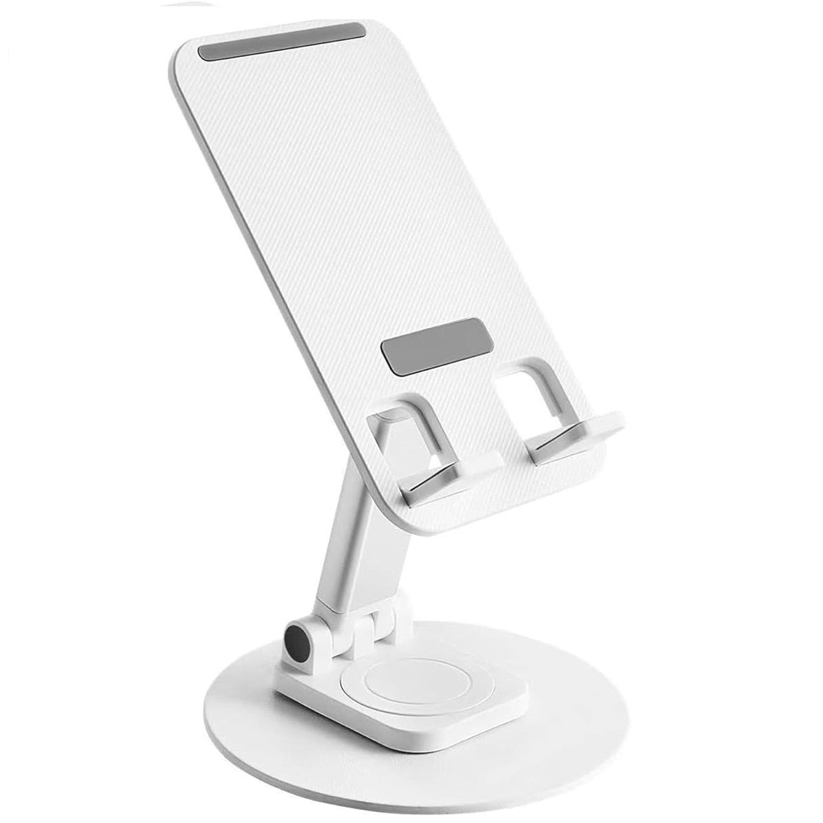 Suport de Birou pentru Telefon HOZRO – Rotire 360°, Reglabil și Pliabil, Alb HOZRO