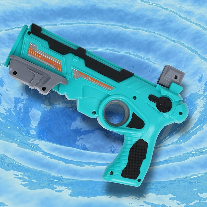Pistol de Jucarie HOZRO, Lansator de Avioane, cu 4 Avioane din Carton pentru Copii, Sistem ATS, Albastru HOZRO