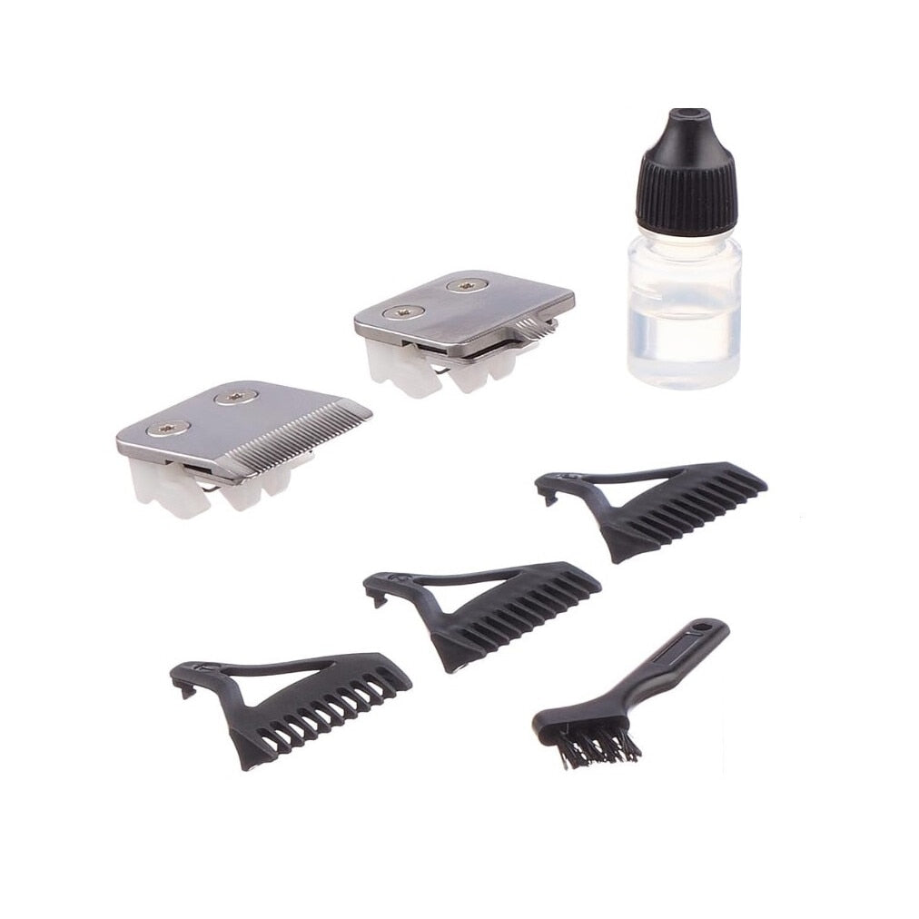 Masina de tuns HOZRO VGR V-111, alimentare la retea, lame otel inoxidabil, 3 lame interschimbabile, accesorii incluse, Negru BESTSELLS