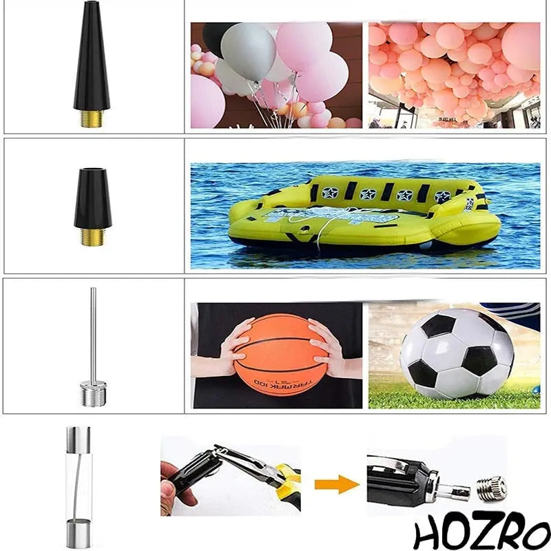 Compresor Auto HOZRO, pentru Masini mici si mari, cu multiple accesorii de umflat 12 V, 35 L/Min, 15 HOZRO