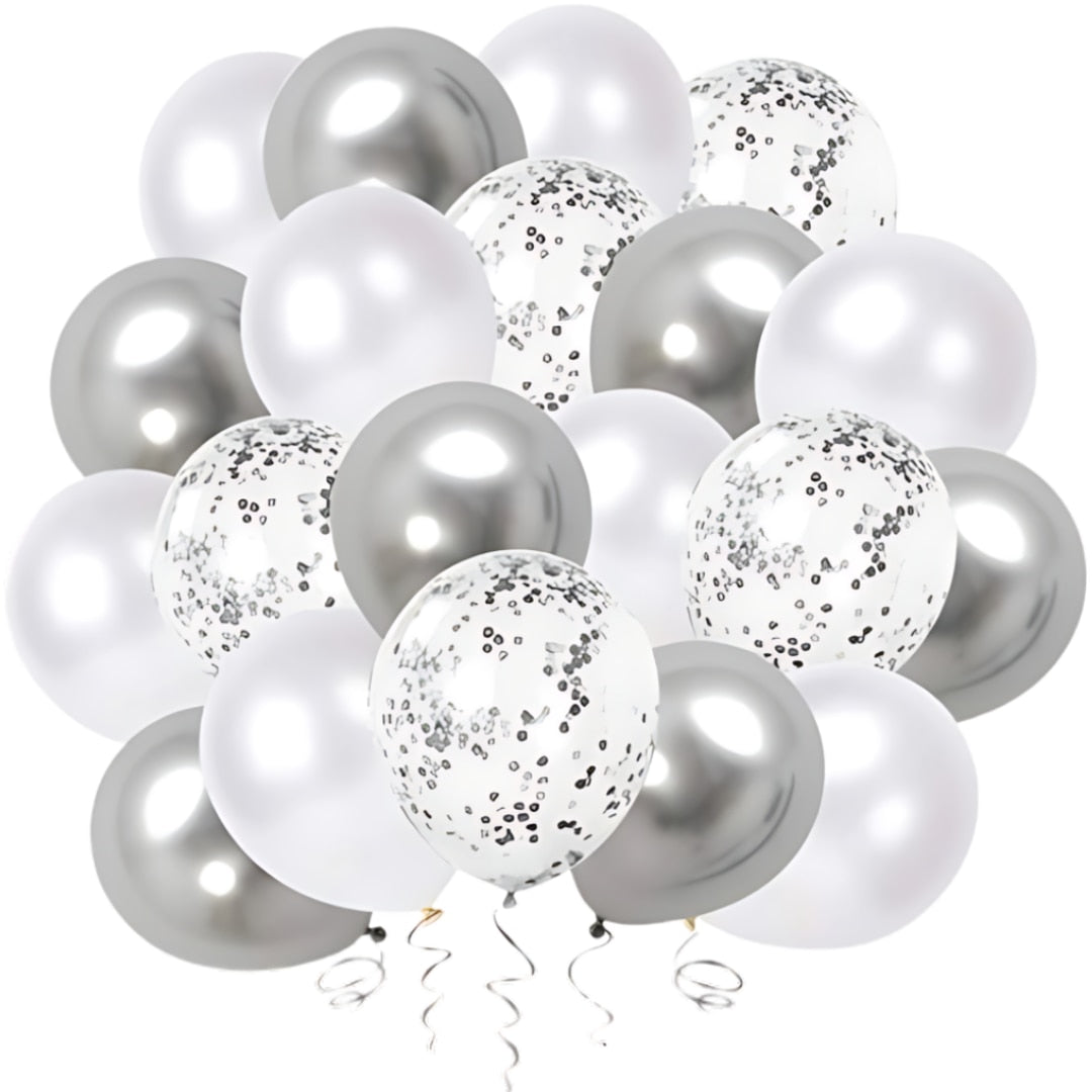 Set 10 baloane din latex confetii, Hozro®, diverse culori, 25 cm, Accesorii Elegante pentru Petreceri, Nuntă sau Evenimente Tematice, Material Rezistent HOZRO
