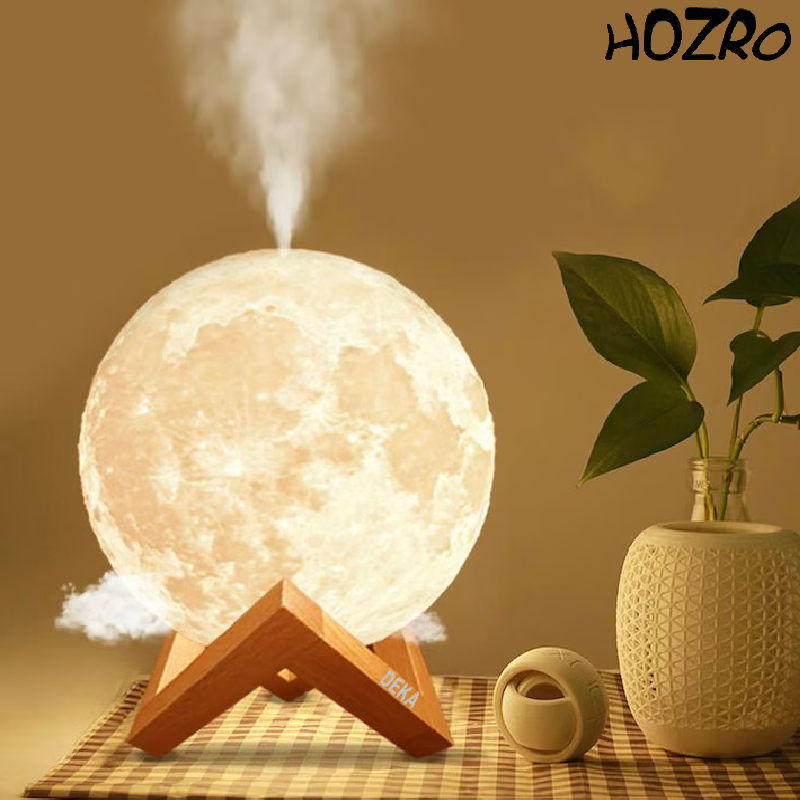 Difuzor HOZRO, Aromaterapie Moon – Lampă Umidificator în Formă de Lună, cu Iluminare LED și Design Relaxant HOZRO