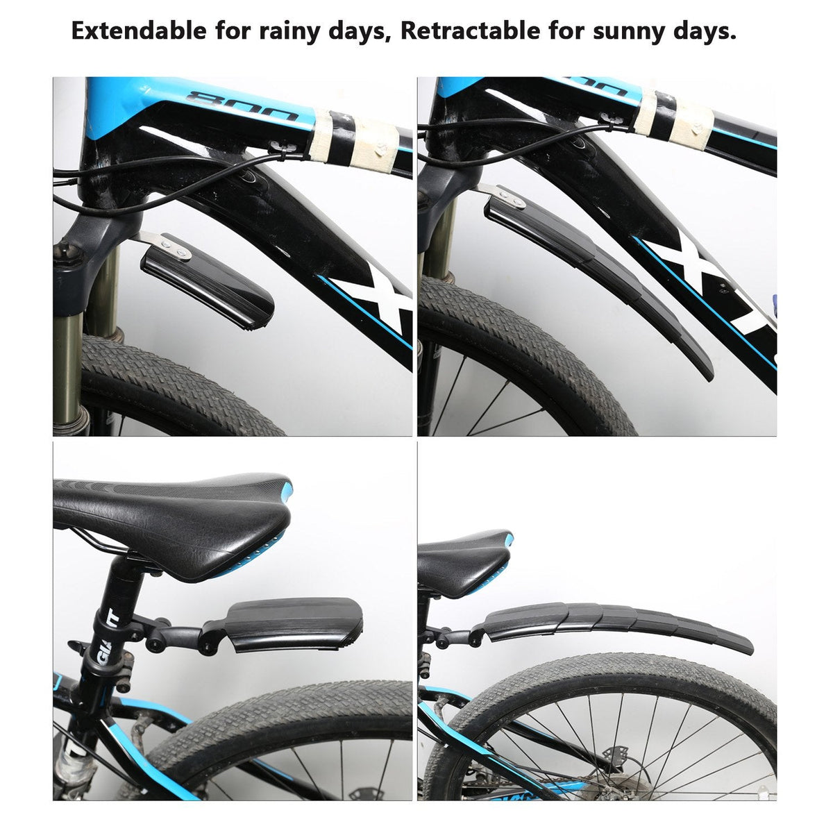 Set aparatori de noroi pentru biciclete Hozro, retractabile, portabile, 28x20cm HOZRO