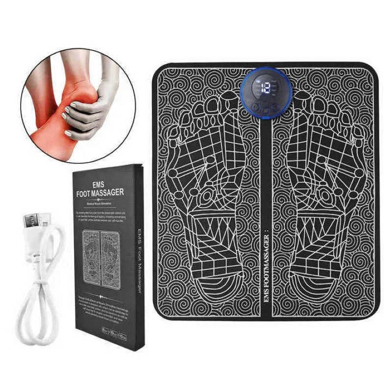 Covoras pentru masaj pentru picioare, EMS, 9 niveluri de intensitate, Negru BESTSELLS