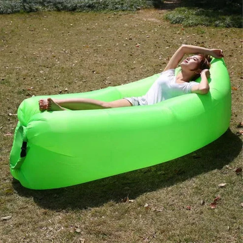 Saltea Gonflabilă Lazy Bag Tip Sezlong – Perfectă pentru Camping, Plajă și Piscină! 🏖️Verde BESTSELLS