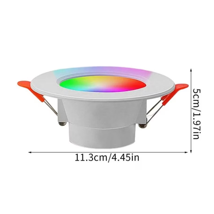 Spot LED HOZRO, 10W, RGBWW (Lumină Rece, Caldă și RGB), 2700–6500K, Luminozitate Reglabilă, Mod Muzical,  Alb HOZRO