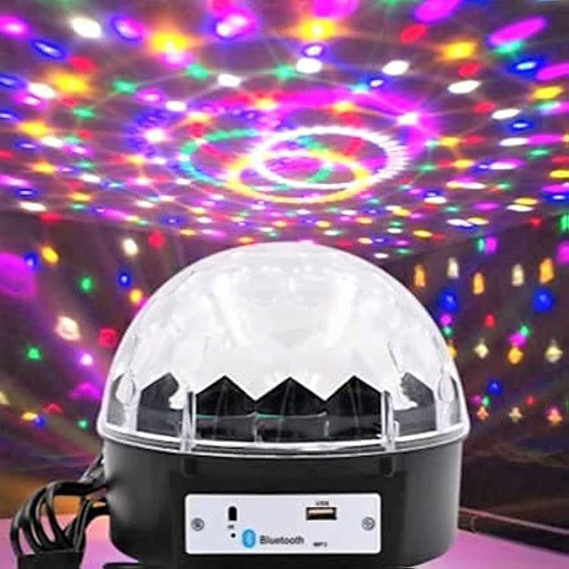 Glob Disco Cu Joc Rotativ De Lumini , Bluetooth , LED RGB , Difuzor , USB, Card, Redare Muzica , Telecomanda , Putere 20W HOZRO