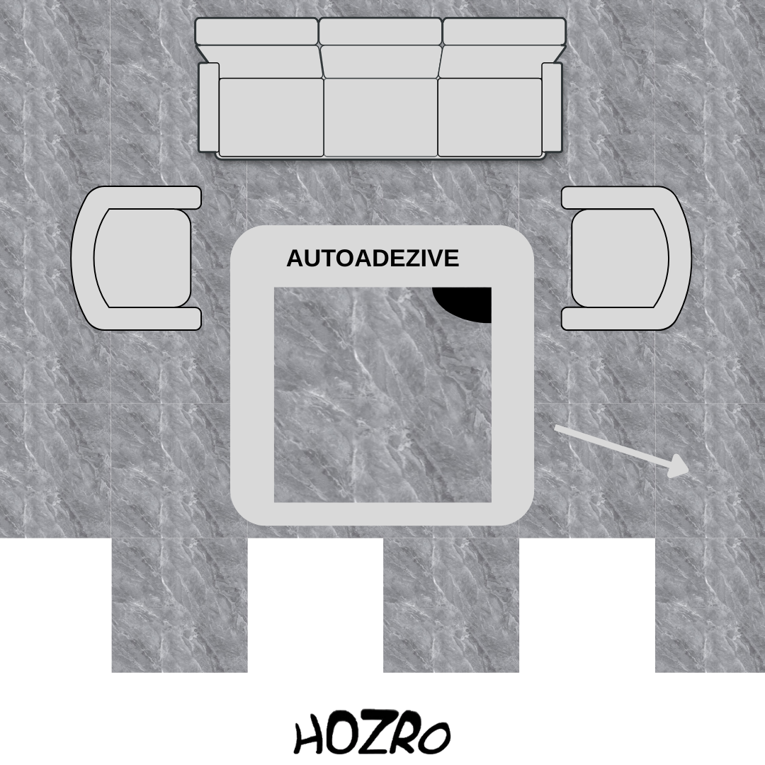 Placi PVC Autoadezive HOZRO, Pentru Podea, Stil Marmura, Grosime 1.4 mm, Model 602-29 – Rezistente si Usor de Montat BESTSELLS