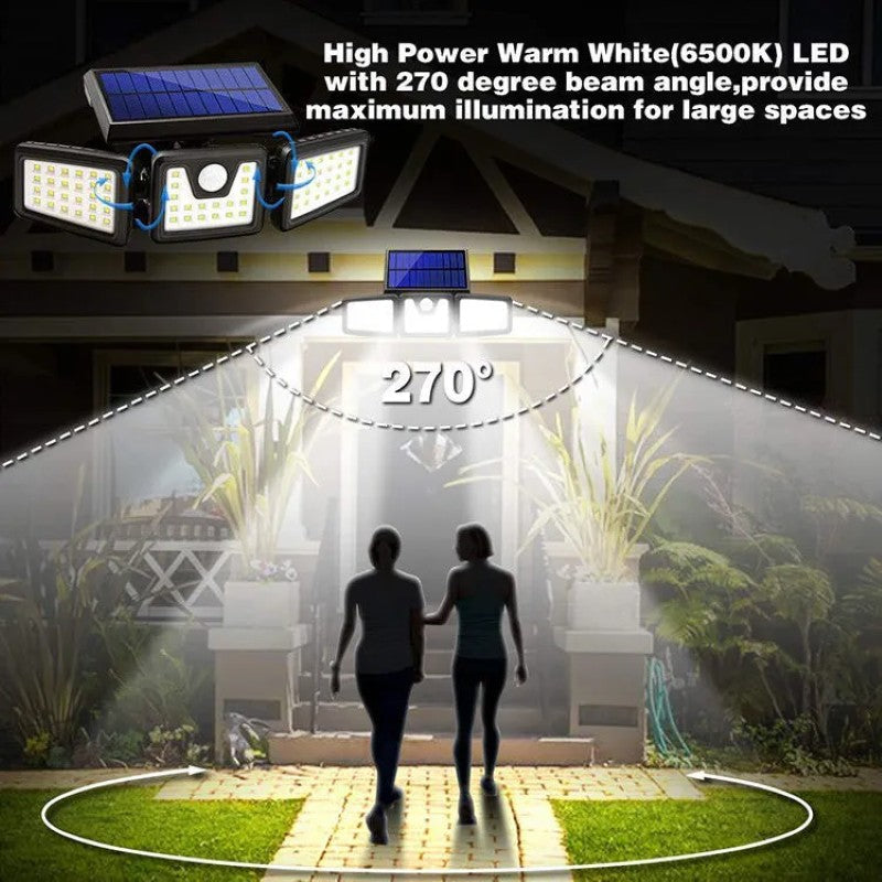 Lampă Solară cu 3 Panouri Rotative, 1725A LED – Iluminare Puternică și Eficientă BESTSELLS