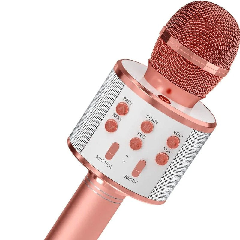 Microfon Wireless pentru Karaoke cu Bluetooth, Rose Gold– Distracția începe aici! BESTSELLS