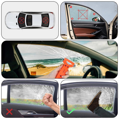 Ciocan de Urgență 2in1 pentru Auto – Sparge Geamuri și Taie Centura de Siguranță – Portocaliu 🔧 BESTSELLS