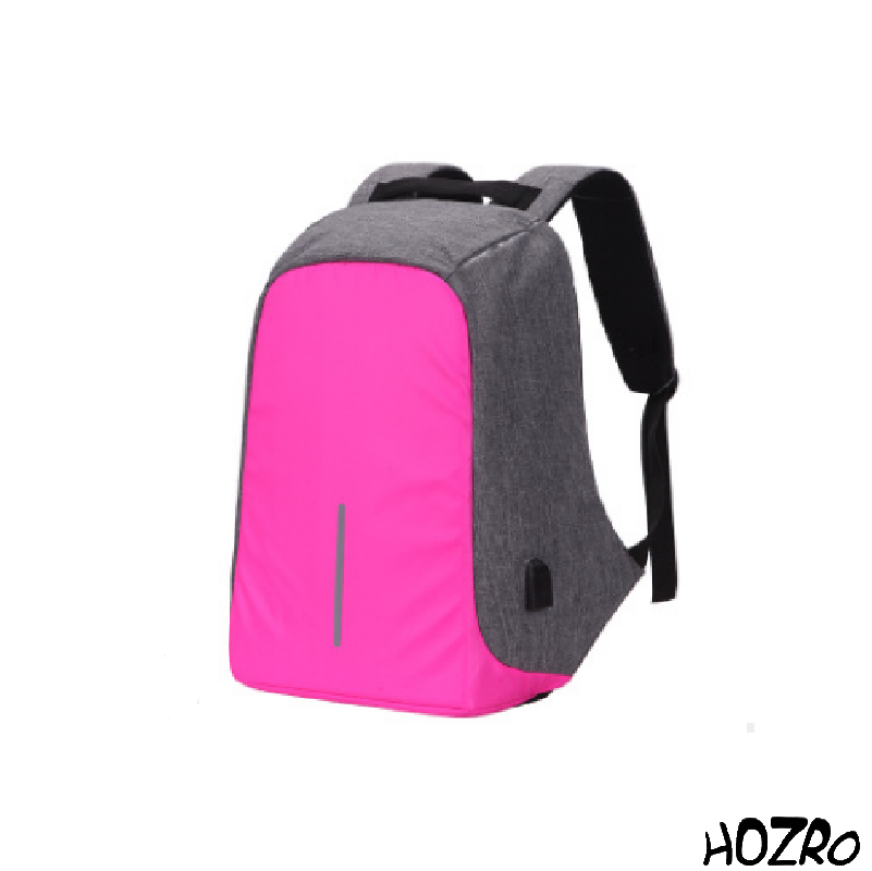 Rucsac Laptop HOZRO, 14 inch, Port USB, Poliester Rezistent, Compartiment Laptop, Călătorie, Școală sau Birou, Vișiniu HOZRO