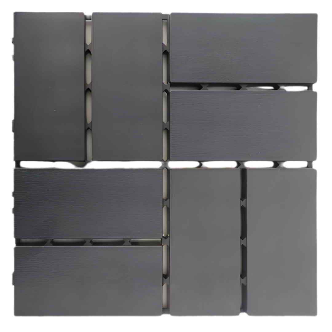 Pavaj de Terasă HOZRO, pentru Exterior, Plăci Interlocking 30 × 30 cm – Pardoseală Modulară Impermeabilă și Rezistentă la Intemperii, Ideală pentru Terasă, 602-24 BESTSELLS