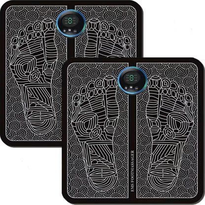 2x Aparate Masaj Inteligent Pentru Picioare EMS, Cu Stimulare Musculara si Terapie de Acupunctura, 8 Moduri, 19 Intensitati, Incarcare USB HOZRO