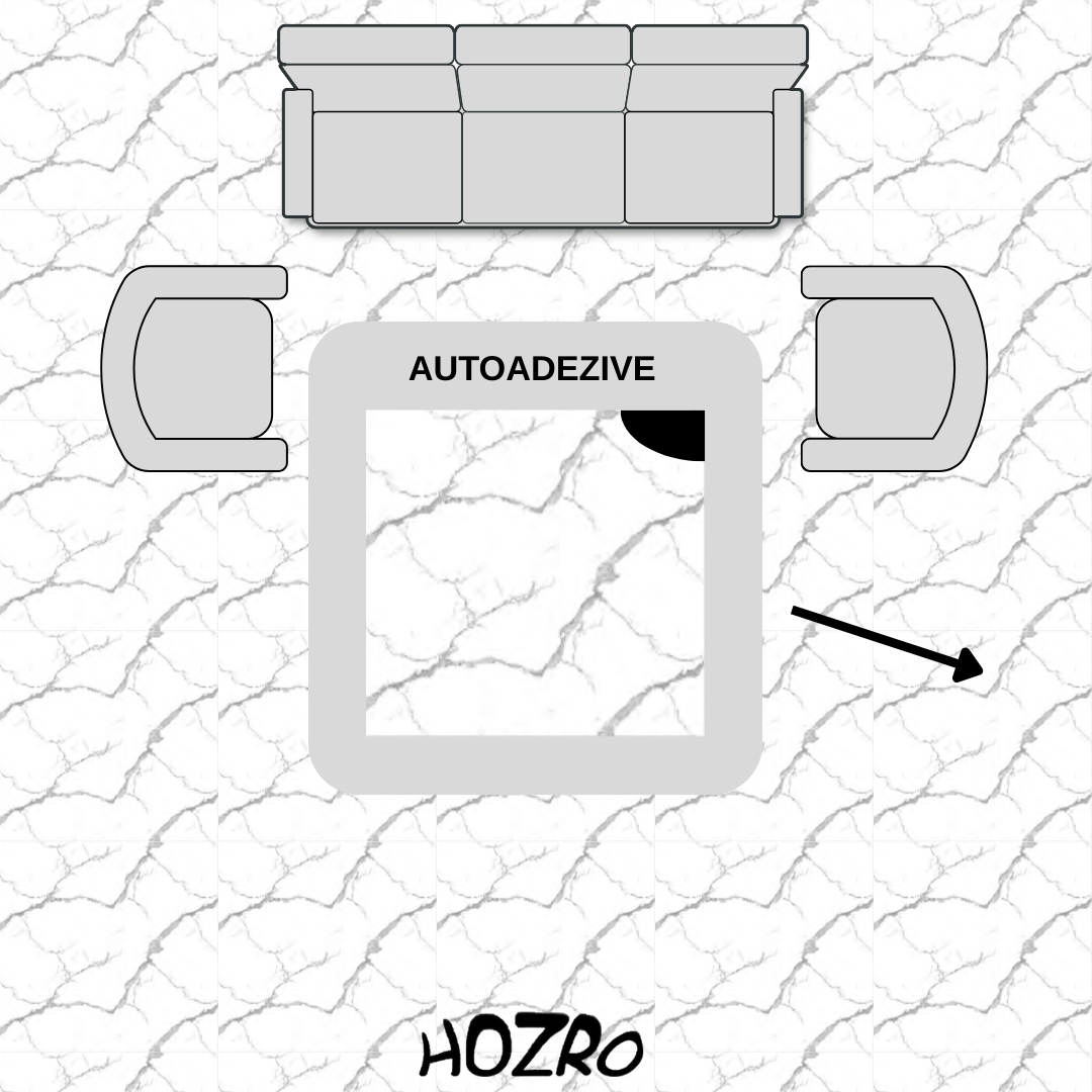 Placi PVC Autoadezive HOZRO, Pentru Podea, Stil Marmura, Grosime 1.4 mm, Model 602-30 – Rezistente si Usor de Montat BESTSELLS