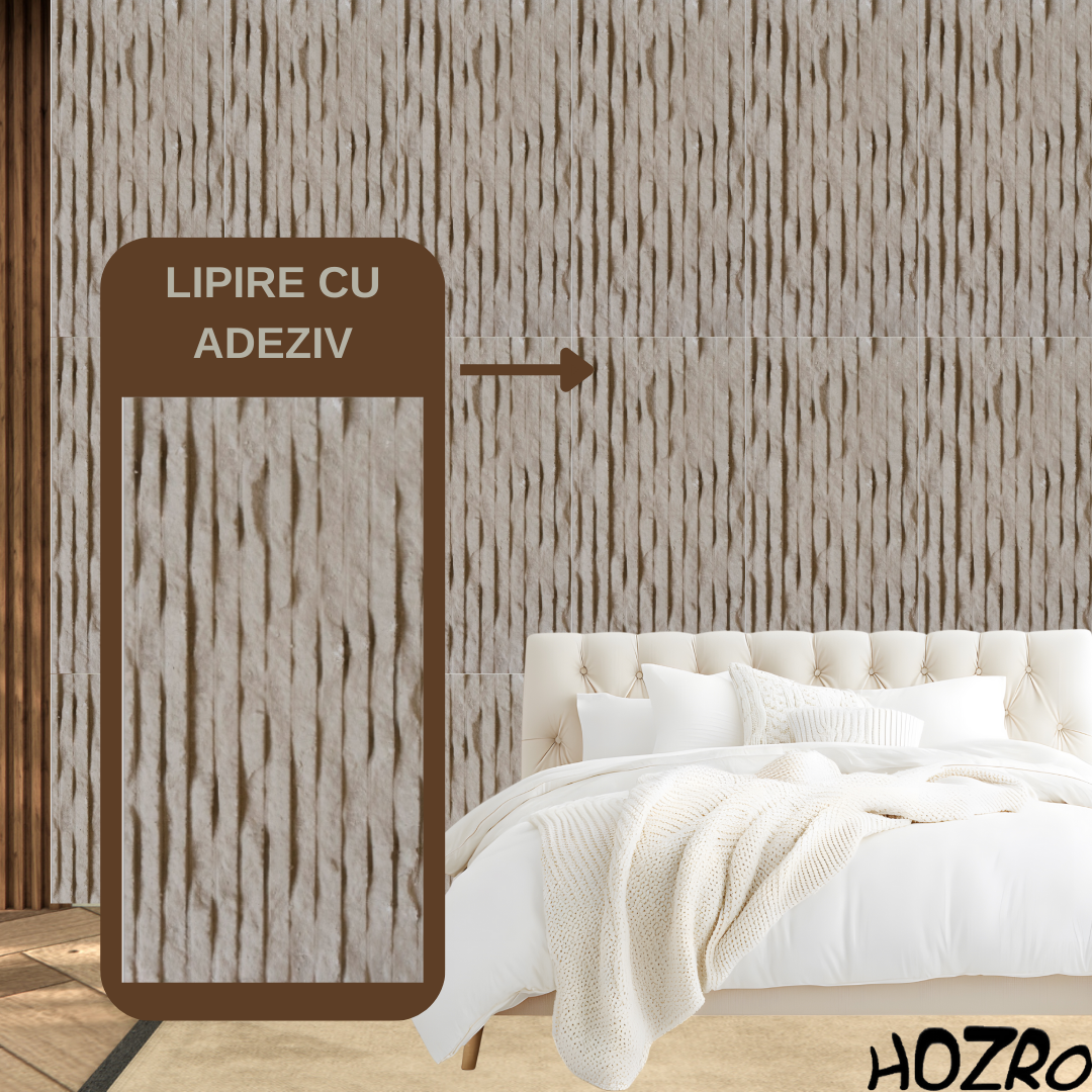 Panouri Decorative Exterior HOZRO, Soft Stone Skin 60 x 120 cm – Finisaj Elegant Tip Piatră, Montaj Rapid, Rezistență Ridicată pentru Fațade Moderne, Model 602-37 BESTSELLS