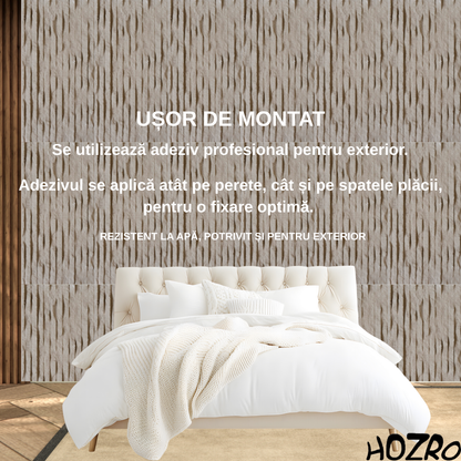 Panouri Decorative Exterior HOZRO, Soft Stone Skin 60 x 120 cm – Finisaj Elegant Tip Piatră, Montaj Rapid, Rezistență Ridicată pentru Fațade Moderne, Model 602-37 BESTSELLS