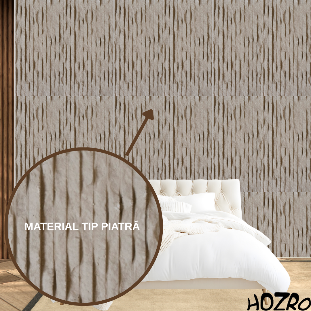 Panouri Decorative Exterior HOZRO, Soft Stone Skin 60 x 120 cm – Finisaj Elegant Tip Piatră, Montaj Rapid, Rezistență Ridicată pentru Fațade Moderne, Model 602-37 BESTSELLS