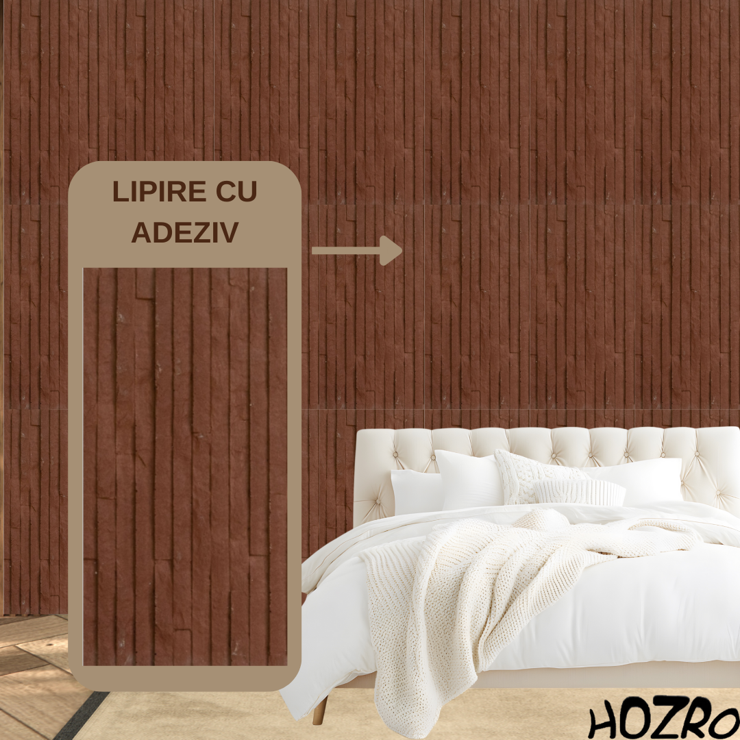 Panouri Decorative Exterior HOZRO, Soft Stone Skin 60 x 120 cm – Finisaj Elegant Tip Piatră, Montaj Rapid, Rezistență Ridicată pentru Fațade Moderne, Model 602-38 BESTSELLS