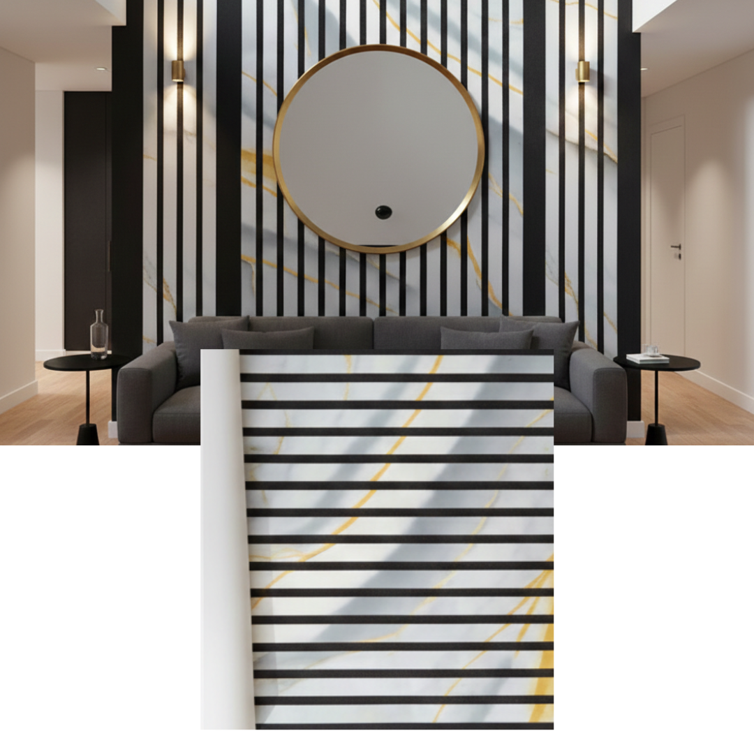 Tapet autocolant HOZRO, cu efect de fante, dimensiune 58×300 cm – material decorativ flexibil pentru amenajări contemporane și transformări fără efort, GST-557 HOZRO