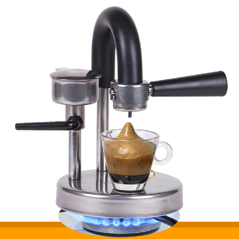 Aparat Portabil KAMIRA, Solutia inteligenta pentru un espresso autentic italian direct de pe aragaz, din Inox, Ideal pentru Acasa, Birou, Calatorii, Camping sau Picnic, Tip Espresso Manual kamira