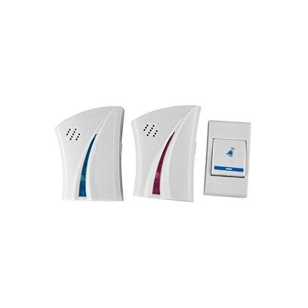 Set 2 Sonerii fara fir HOZRO® cu 36 de melodii si lumini, Raza 100 m, Alb BESTSELLS