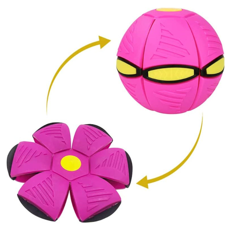 Minge Transformabilă HOZRO, în Disc de Aruncare, 15 cm, Culoare Roz – Jucărie Interactivă și Distractivă pentru Copii, Ideală pentru Joacă în Aer Liber și Dezvoltarea Agilității HOZRO