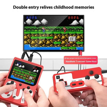Mini consola retro portabila, 400 de jocuri diferite, 2 Jucatori, baterie reincarcabila, Rosu BESTSELLS