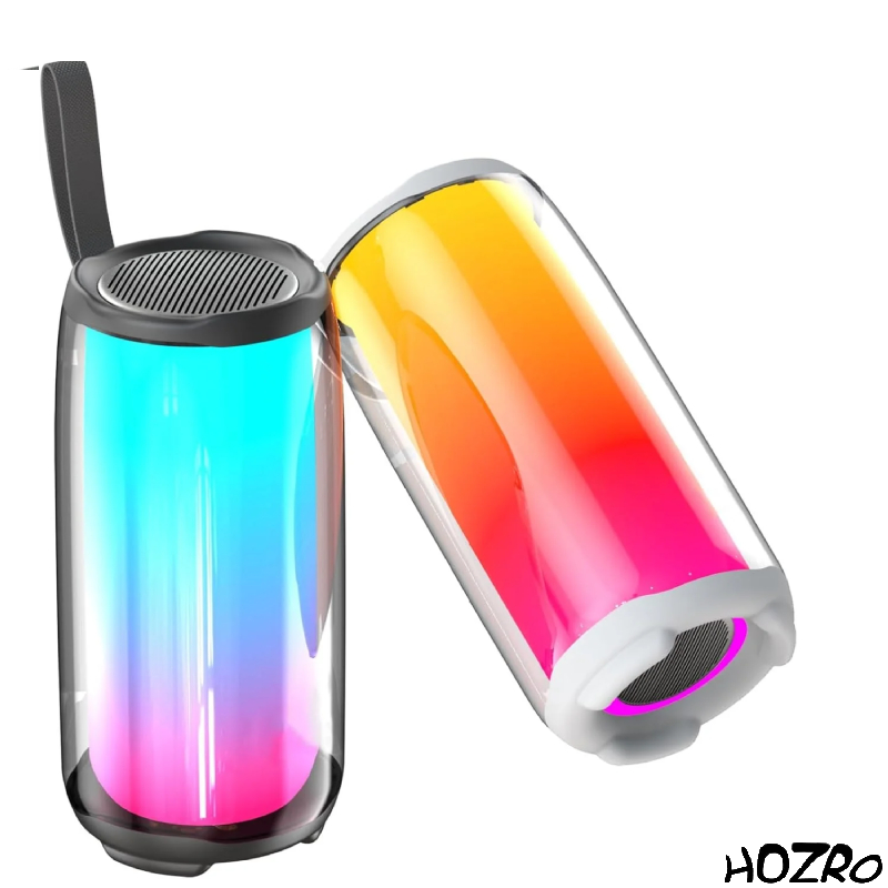 Boxă Portabilă RGB HOZRO, cu Sunet Puternic și Lumină LED Multicoloră – Conectivitate Bluetooth, Design Compact și Baterie Reîncărcabilă HOZRO