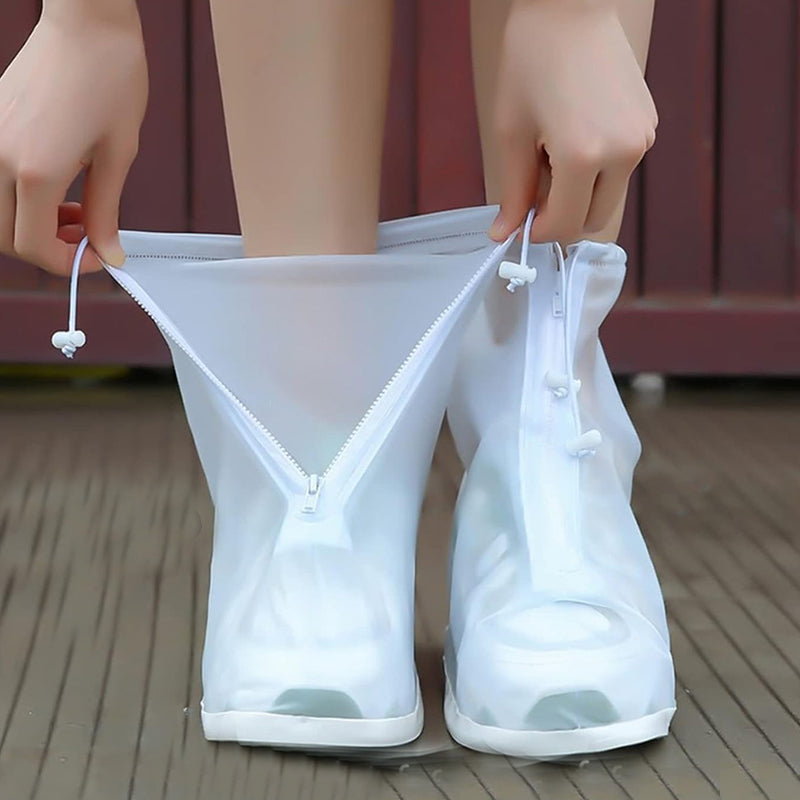 Husa protectie incaltaminte, Rezistente la apa, ploaie/zapada/noroi, reutilizatile, L (38-40), transparente HOZRO