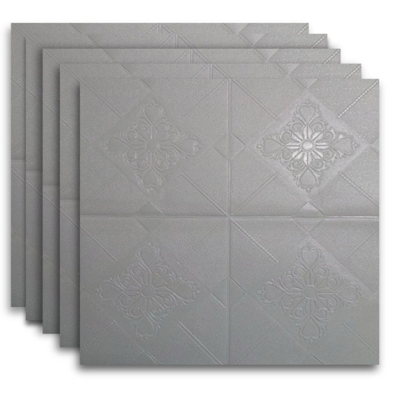 Set 10 x Tapet 3D autoadeziv HOZRO, Model imitatie caramida, acopera o suprafata de 5.39 mp, design modern, foarte usor de montat, Gri HOZRO