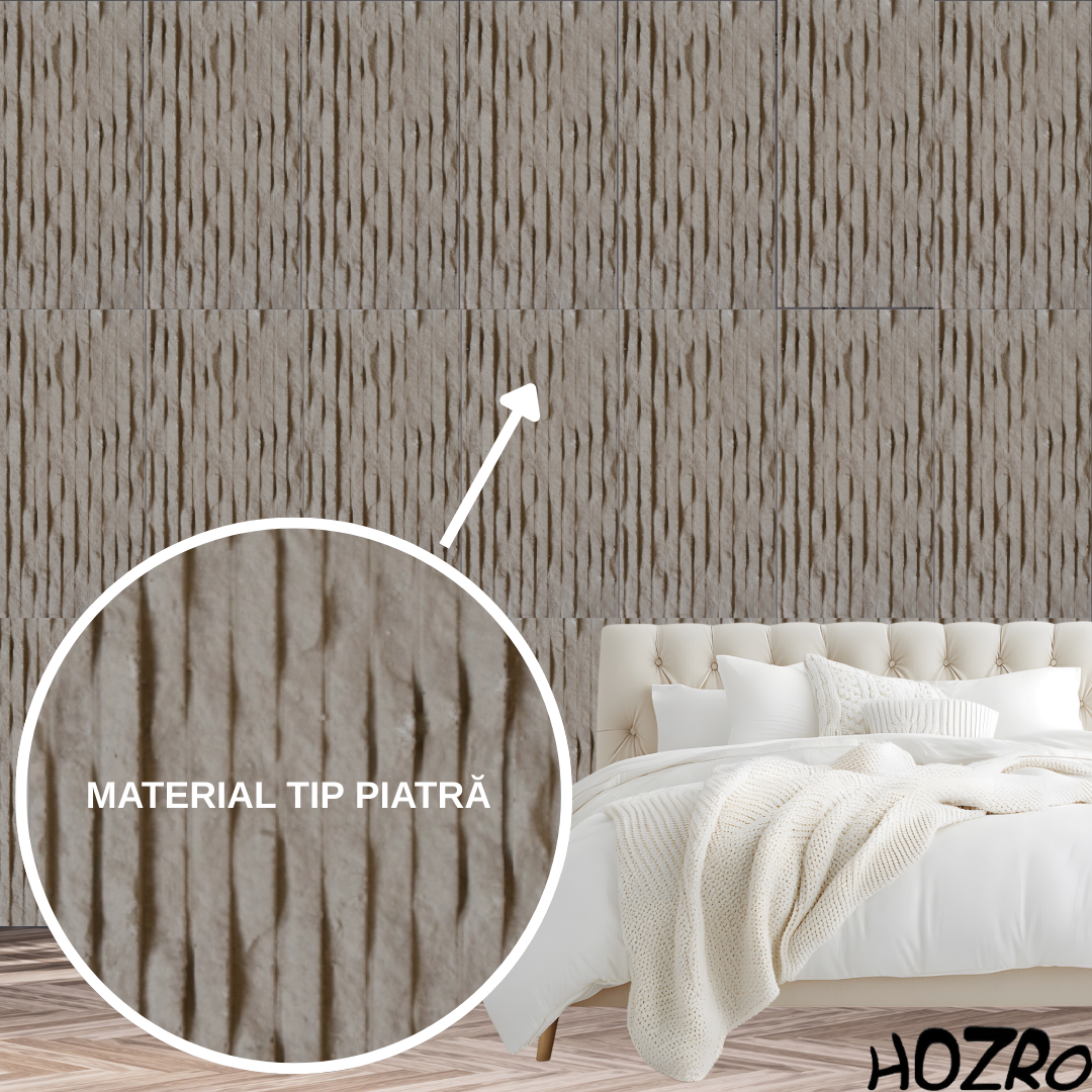 Panouri Decorative Exterior HOZRO, Soft Stone Skin 60 x 120 cm – Finisaj Elegant Tip Piatră, Montaj Rapid, Rezistență Ridicată pentru Fațade Moderne, Model 602-40 BESTSELLS