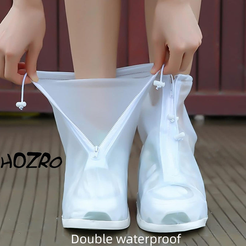 Husa protectie incaltaminte, Rezistente la apa, ploaie/zapada/noroi, reutilizatile, L (38-40), transparente HOZRO