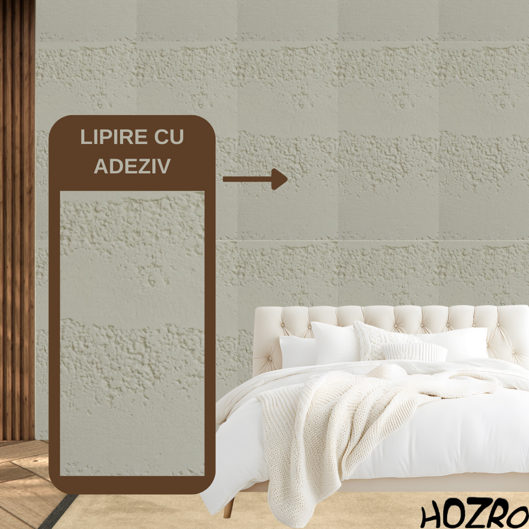Panouri Decorative HOZRO, Soft Stone Skin 60 x 120 cm – Finisaj Elegant Tip Piatră, Montaj Rapid, Rezistență Ridicată pentru Fațade Moderne, Model 602-34 BESTSELLS
