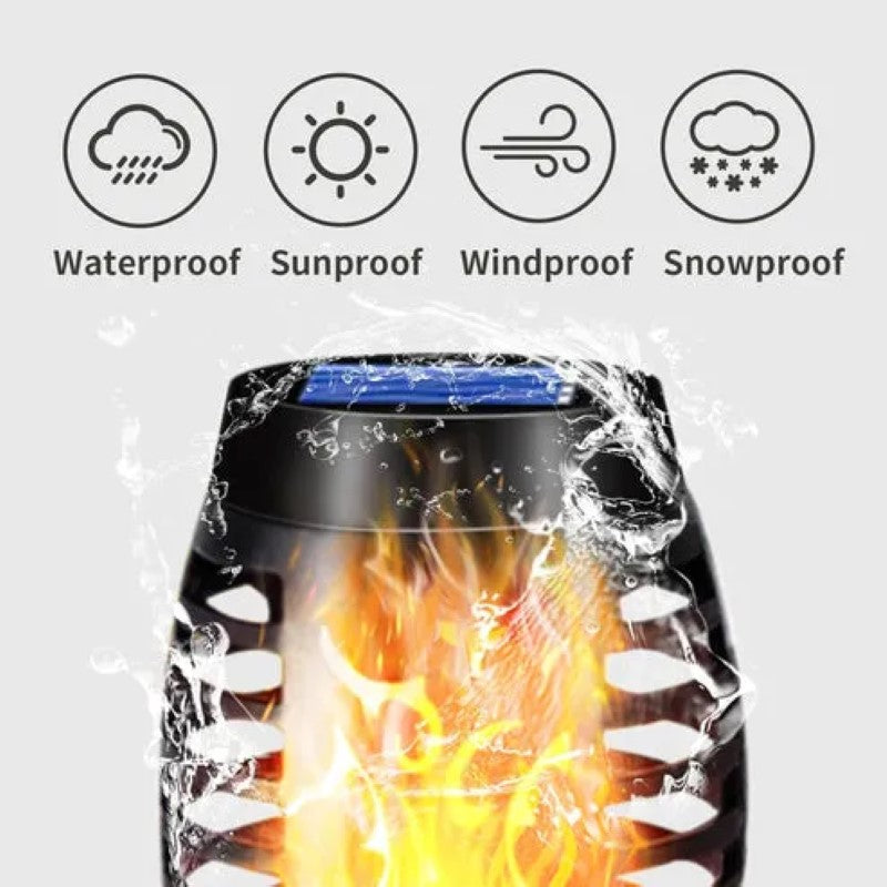 Lămpi Solare HOZRO, Tip Torță cu Efect de Flacără, 52 cm – Rezistente la Apă IP65, Design Modern Negru, Iluminare Ambientală cu LED-uri Realiste, Economice și Eco-Friendly, Perfecte pentru Grădină, Terasă sau Aleile Casei