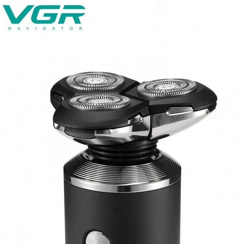 Aparat de ras electric HOZRO, Model VGR V317, 3 capete, fara fir, incarcare USB, negru