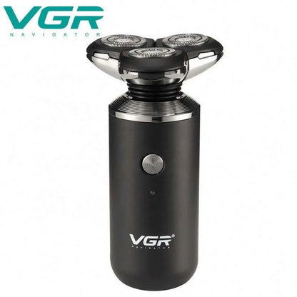 Aparat de ras electric HOZRO, Model VGR V317, 3 capete, fara fir, incarcare USB, negru