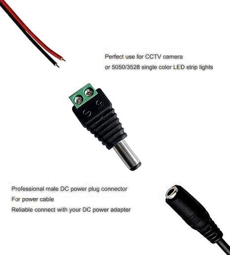 Conector mufa alimentare DC 2.1 x 5.5 mm tata la terminal 2 pini BESTSELLS