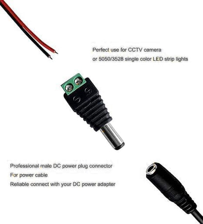 Conector mufa alimentare DC 2.1 x 5.5 mm tata la terminal 2 pini BESTSELLS