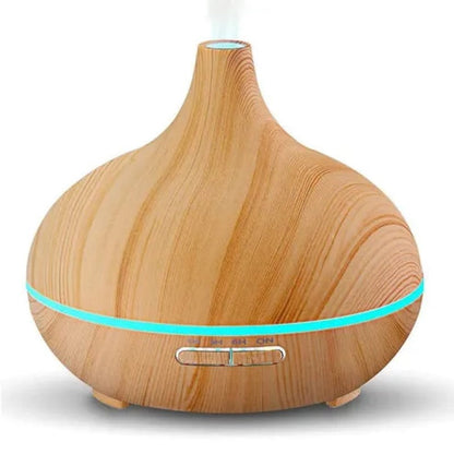 Difuzor Aromaterapie, 7 culori LED, 2 jocuri de lumini, control prin telecomanda, capacitate 500ml, silentios, umidifica aerul BESTSELLS
